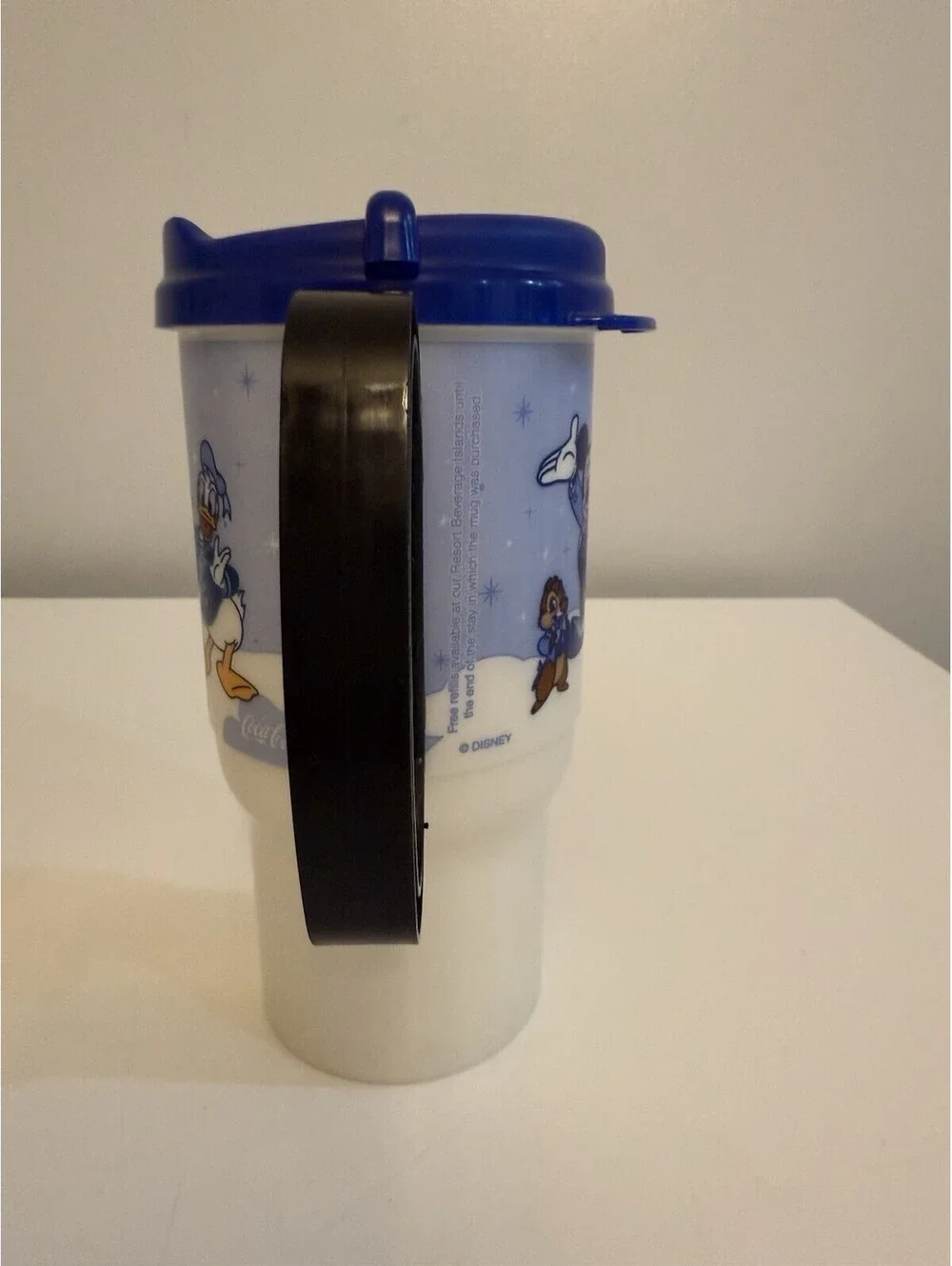 2007 Walt Disney World Travel Mug w/ Lid - Mickey Minnie Pluto Goofy Donald Chip